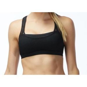 Beach House Sport Women's Endurance Layered Racer Back Sport Bra Size 14 Black